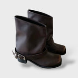 Botines Cowboy Mujer Punta Cuadrada