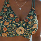 Bikini Vintage Impreso Floral Sexy