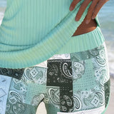 Tankini Cuello en V Acanalado