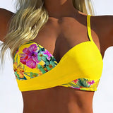 Bikini Bralette Estilo Impreso Contrastante