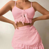 Conjunto de bikini de tres piezas con vestido