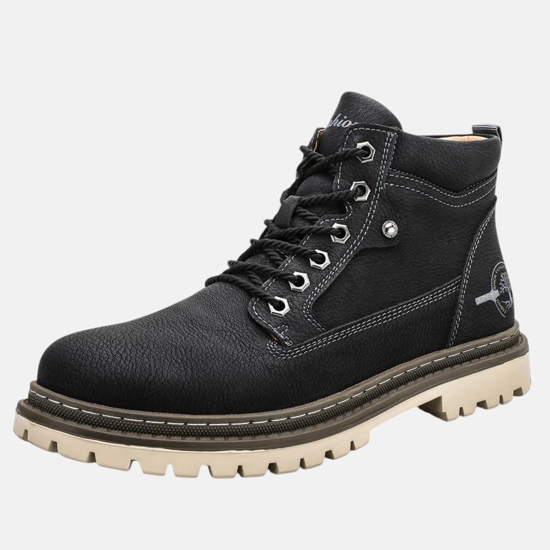 Xavier | Botas de Tobillo Cordones y Suela Rugosa