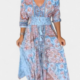 Dunya Vestido Casual de Verano con Escote en V