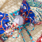 Bikini Impreso Cordón Sexy Triángulo