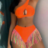 Conjunto de Bikini de Mujer con Flecos