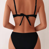 Conjunto de Bikini Sexy Espalda Descubierta