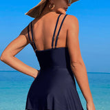 Tankini Sexy Transparente de Malla con Parches