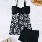 Tankini Sexy Impreso de Malla