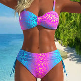 Bikini Impreso Leopardo Degradado Sexy