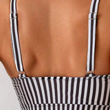 Tankini Rayado Vertical de Dos Piezas Triángulo