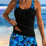 Tankini Sin Mangas Corte Cuadrado