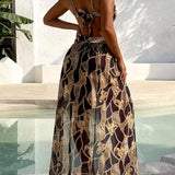 Bikini Impreso Leopardo Impreso Cadena