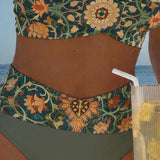 Bikini Vintage Impreso Floral Sexy