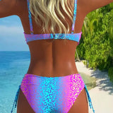 Bikini Impreso Leopardo Degradado Sexy