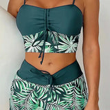 Bikini de Cintura Alta Boyleg Impreso