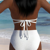 Bikini de Dos Piezas con Cuello Halter Sexy