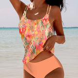 Maillot de baño tankini estampado