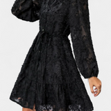 Soreia Vestido Camisero de Botones con Manga Larga Texturizada