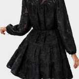 Soreia Vestido Camisero de Botones con Manga Larga Texturizada