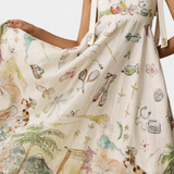 Case Vestido Largo con Cordones y Estampado Floral Fantasía