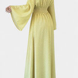 Anelia Vestido Maxi Geométrico con Escote en V