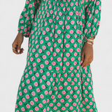 Aroa Vestido Boho con Estampado Artístico y Silueta Fluida