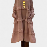 Jada Vestido Sudadera con Volantes y Silueta Casual-Chic