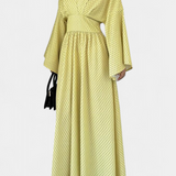 Anelia Vestido Maxi Geométrico con Escote en V