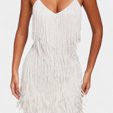 Sheril Mini Vestido de Plumas