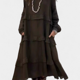 Jada Vestido Sudadera con Volantes y Silueta Casual-Chic