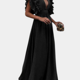 Lucera Vestido Maxi Elegante con Mangas Volantes
