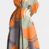 Miriam Vestido Maxi de Manga Larga Retro