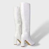 Botas Altas Mujer Tacón Ancho Elegantes