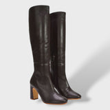 Botas Altas Mujer Tacón Ancho Elegantes