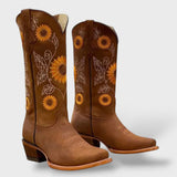 Botas Mujer Otoño Invierno Bordadas Tacón Grueso