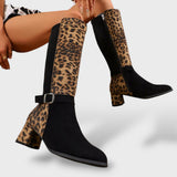 Botas Altas Leopardo Mujer