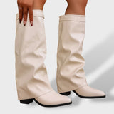 Botas Altas Mujer Tacón Grueso Shark Style