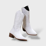 Botas Cowboy Retro Mujer Punta Fina
