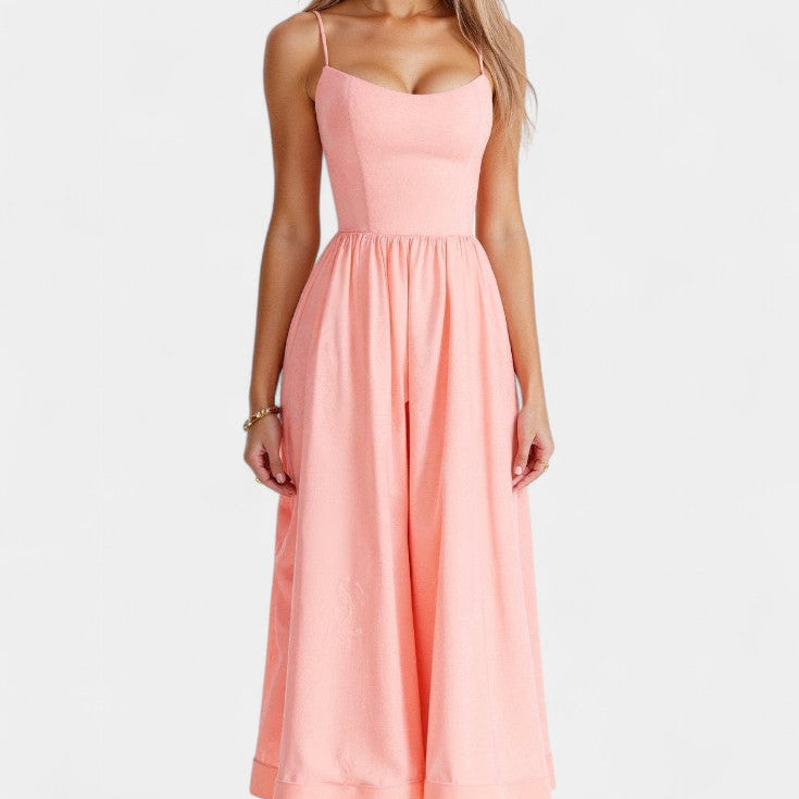 Marvelle Vestido Midi Sin Mangas de Caída Ligera