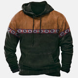 Manuel | Sudadera con Capucha con Detalles de Patrón Étnico