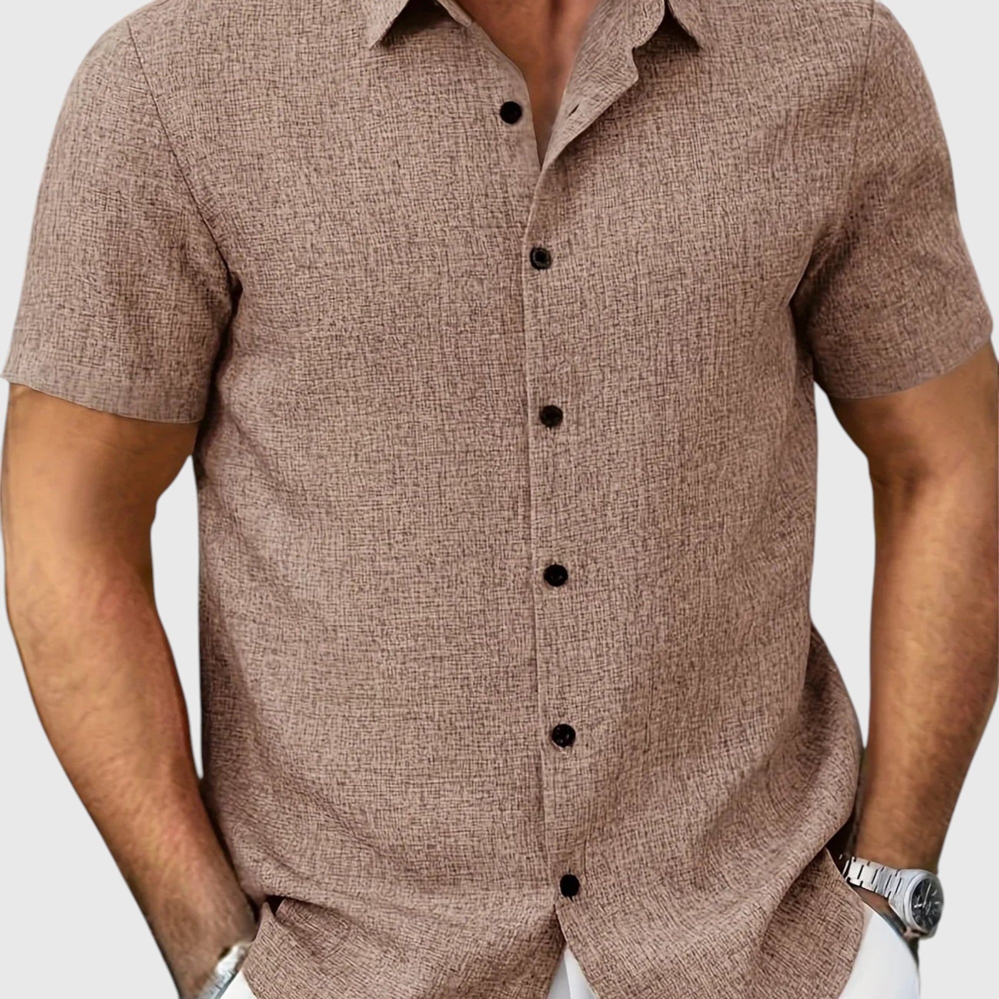 Juan | Camisa ligera de manga corta en mezcla de lino